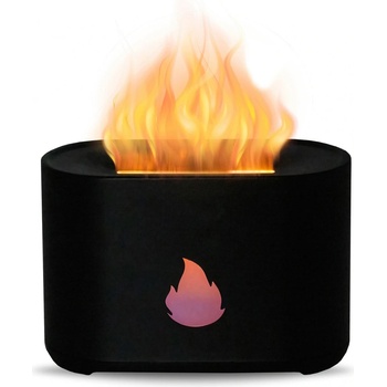 Aga Aroma difuzér s LED projekciou ohňa Čierny 200 ml