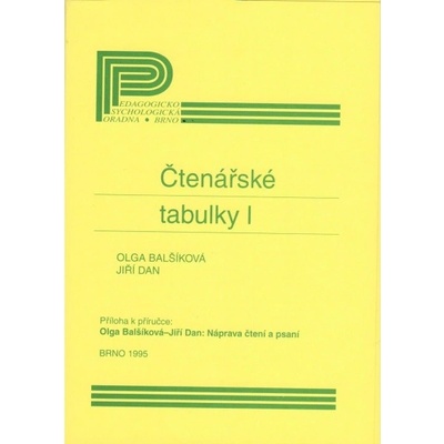 Čtenářské tabulky I