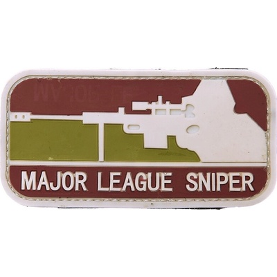 Gumená nášivka 101 Inc nápis Major League Sniper - arid