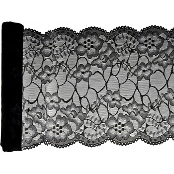 Image 1 of Santex Премиум покривка за маса - дантела 18 x 300 см ЦВЯТ: Черен