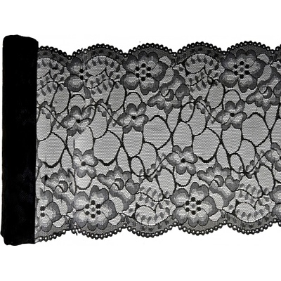 Santex Премиум покривка за маса - дантела 18 x 300 см ЦВЯТ: Черен