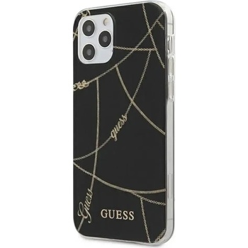 GUESS Калъф Guess Gold Chain Collection iPhone 12 Pro Max 6.7" - черен (3700740481325)