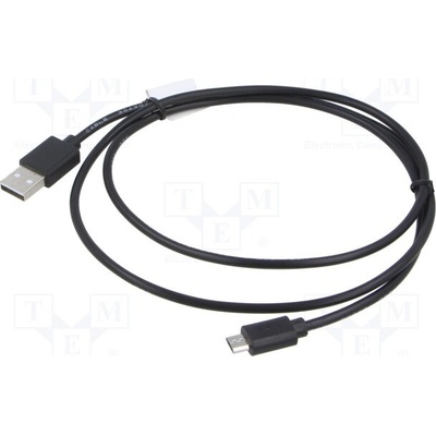 Lanberg CA-USBM-20CU-0010-BK Micro USB M na USB-A M 2.0, 1m