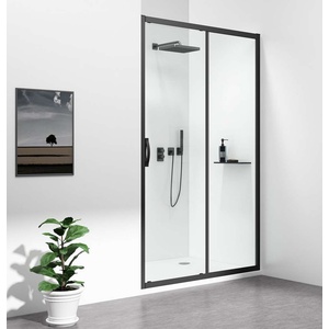 SAPHO Sigma Simply - Душ врата 100 см, прозрачно стъкло/черно GS1110B (GS1110B)