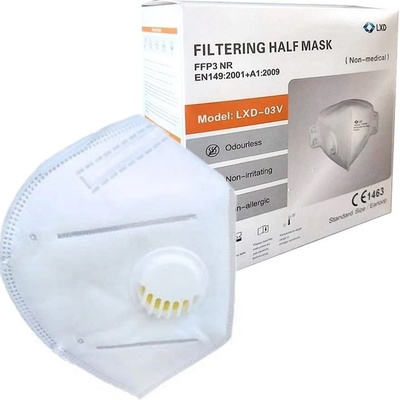 BABYS FFP3 LXD-03V, Filtračná päťvrstvová polomaska s ventilom, 1 ks