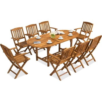 Garden Point Дървени градински мебели Hanoi/Delhi 8 Garden Point (GAP149_4xGAP147)