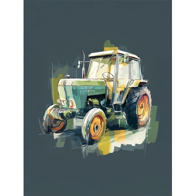 Takoy Panel na ušitie detskej deky Wellsoft fleece 145x110 čarovný traktor