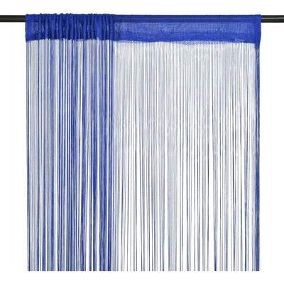 Provázkové záclony, 2 ks, 100x250 cm, modrá