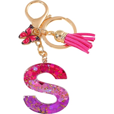 HARAHU Ключодържател Азбука - s / Розова / Пеперуда kp37963 (37963)
