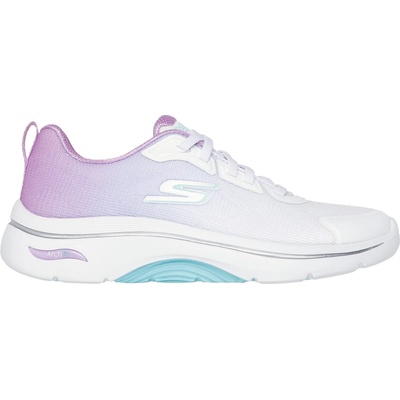 Маратонки Skechers Women's Go Walk Arch Fit Runners - Wht Tex/Lv Tr