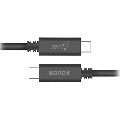 USB 3.1 кабел за мобилни устройства с USB-C порт - Kanex USB-C to USB-C 3.1 Cable (K181-1080-BK1M)