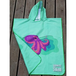 BornToSwim octopus poncho junior green s