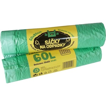 Zorex Pytle zatahovací 14µm 60L 10ks zelené