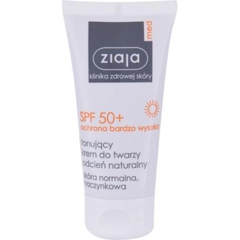 Ziaja Med Protective Tinted SPF50+ тониращ слънцезащитен крем за лице 50 ml нюанс Natural за жени