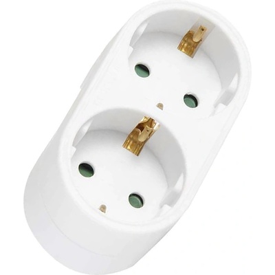 Разклонител No brand, 2 Гнезда, 220V, Без кабел, Бял - 17706 (17706)