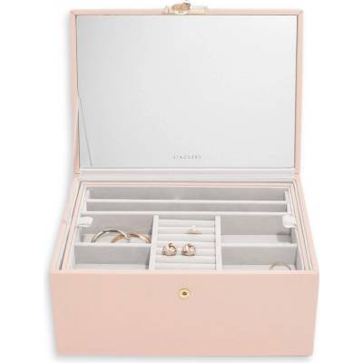 Stackers šperkovnice se zrcadlem Luxury Classic Blush růžová 76282
