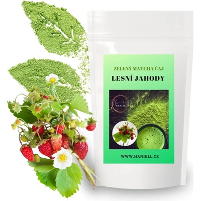 Haniell Zelený čaj Matcha s príchuťou lesnej jahody 200 g