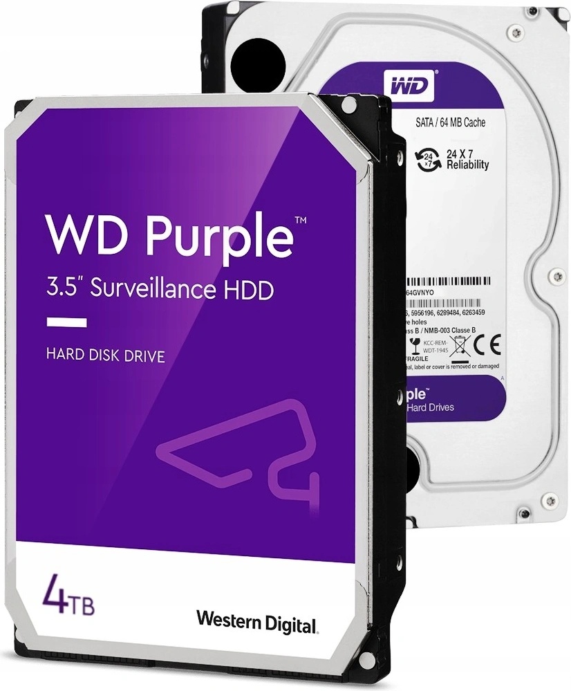 新品未使用 WD Purple 4TB HDD WD43PURZ 西部數據4TB 監控級硬碟WD