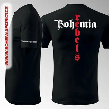 mikina s kapucí a potiskem Bohemia 3MZ černá