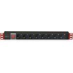 TECHLY I-CASE STRIP-81UD 19" 1U Захранваща лента X8 - Schuko контакти (I-CASE STRIP-81UD)
