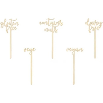 Image 1 of PartyDeco Дървен топер за торта