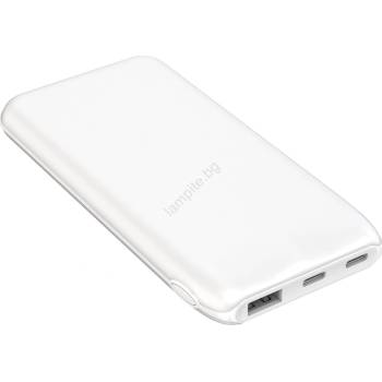 Platinet Power Bank 10000 mAh 10W PD 2xUSB-C + 1xUSB-A, бял (PL0607)