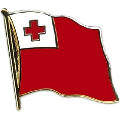 Odznak (pins) 20mm vlajka Tonga - farebný