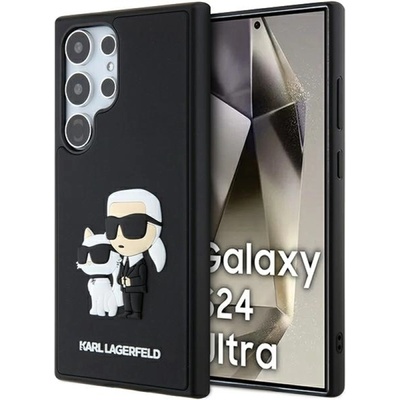 KARL LAGERFELD Гръб Karl Lagerfeld 3D Rubber Karl and Choupette Case за Samsung Galaxy S24 Ultra - Черен