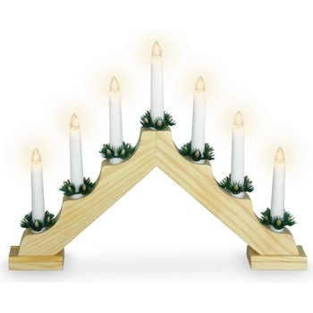 Vianočný svietnik Candle Bridge hnedá 7 LED