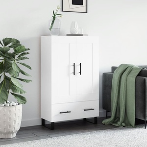 vidaXL Висок шкаф, бял, 69, 5x31x115 см, инженерно дърво (830348)
