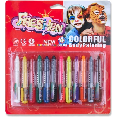 FunCo detská sada farieb na tvár v ceruzke basic 12 ks OPBH2312