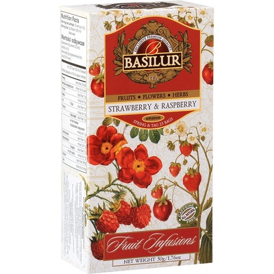 Basilur Fruit Strawberry & Raspberry 25 x 2 g