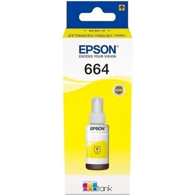 Epson БУТИЛКА МАСТИЛО ЗА EPSON EcoTank L100/L110/L200/L210/L300/L355/L550/L1455 - Ink Bottle - Yellow - /664/ - T6644 - PN C13T66444A (201EPST6644)