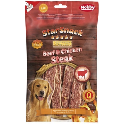 Nobby StarSnack BBQ Beef & Chicken Steak maškrty 113 g