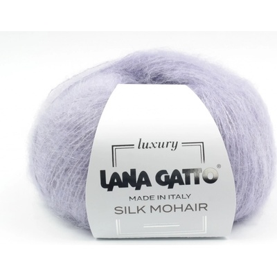 Lana Gatto pletací příze mohér hedvábí SILK MOHAIR světlá lila