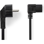 Nedis Захранващ кабел Nedis CEGL10020BK20 IEC-320-C13, 3 x 0, 75 mm, мъжки конектор, дължина 2 m (CEGL10020BK20)