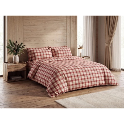 Textilomanie flanel obliečky TARTAN HEART farebné 70x90 140x200