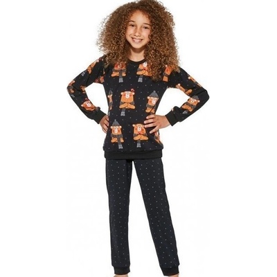 Pyžamo holčičí Cornette s medvídky E černá