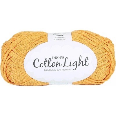 Příze DROPS Cotton light 28 - tmavá žlutá