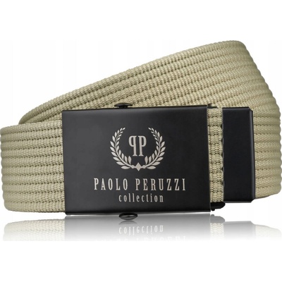 Paolo Peruzzi pánský popruhový pásek ke kalhotám pevný khaki PW-27-95
