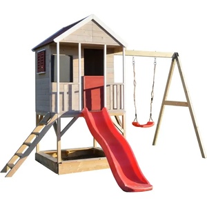 Wendi Toys Summer Adventure House с платформа, пързалка и люлка