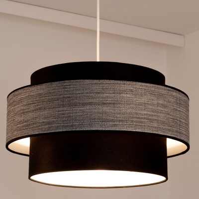 BELIS Пендел GRACE 1xE27/60W/230V Ø 40 см черен/сив (BE0890)