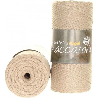 Maccaroni Abigail 3 mm Světle béžová