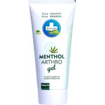 Annabis Menthol Arthro gel chladivý k masáži v oblasti kloubů svalů šlach a zad 200 ml