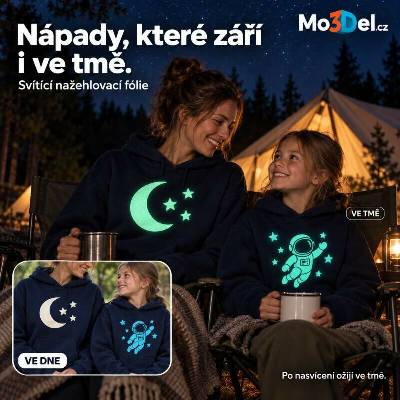 Svítící nažehlovačka (Glow in the Dark) – Texty a Loga