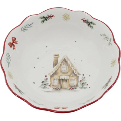 Chic Antique Vánoční keramická mísa Chalet de Noël 21 x 6,5 cm 800 ml