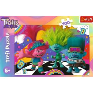 Trefl Puzzle 100 части - Забавни Тролове / Universal Trolls 3 (2023) (16461)
