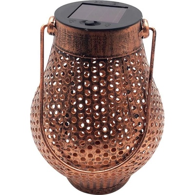 Lampáš Solar Cooper medený 1 LED 11x17cm AAA