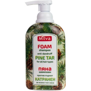 Milva Пяна-шампоан за коса, катран, 300 ml - ozone