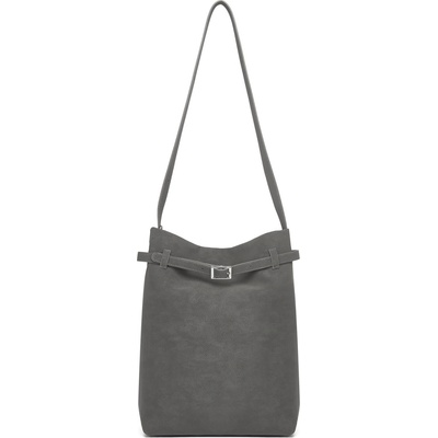 Miss Lulu Minimalistická vertikálna kabelka sivá